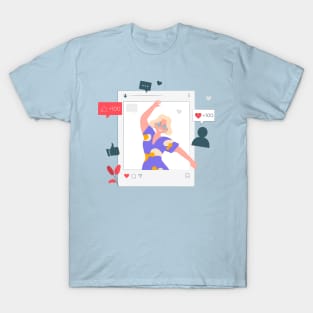 Social Media Illustration T-Shirt